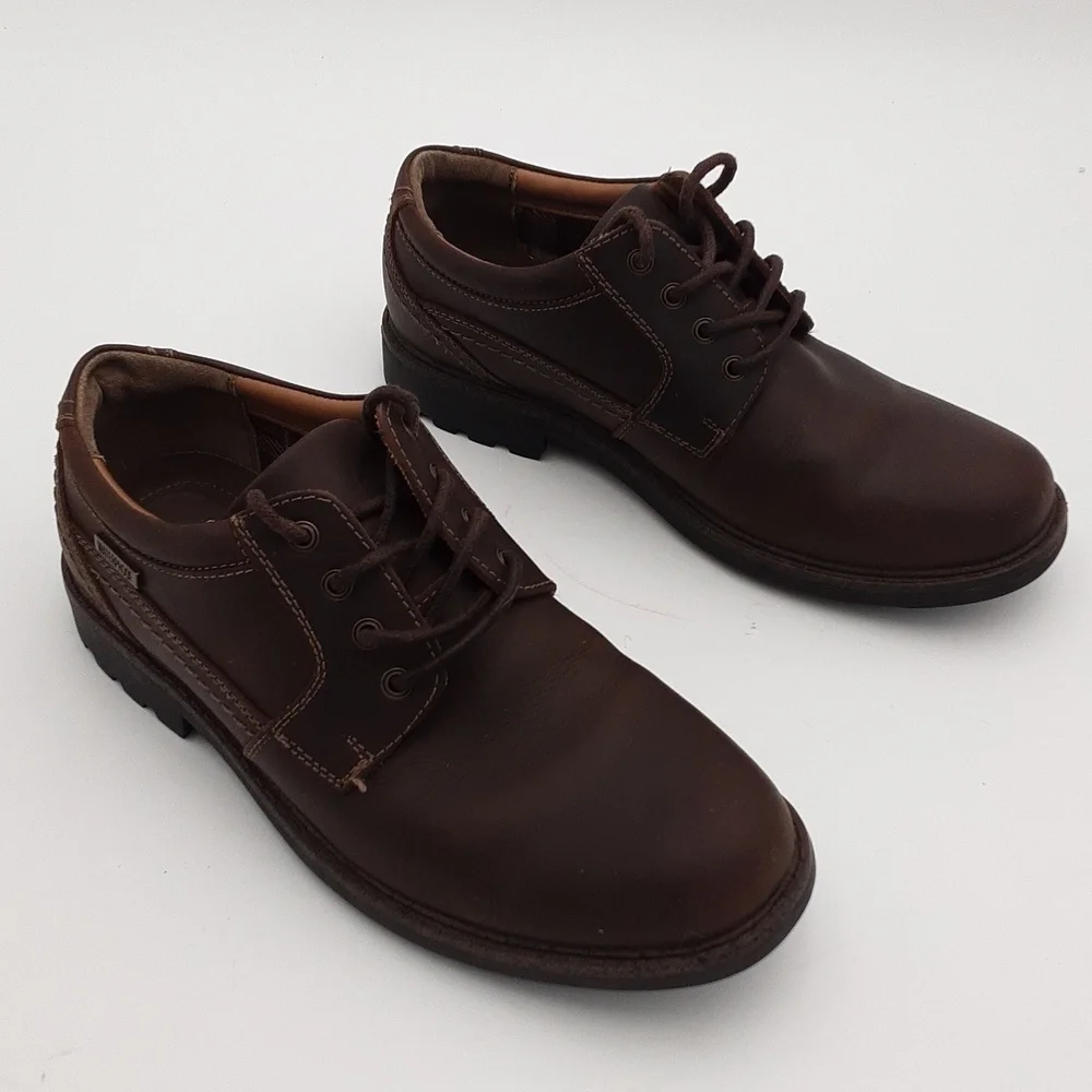 GH Bass & Co Classic Brown Leather Men 7.5 Oxford Casual Office Y2k Grandpa